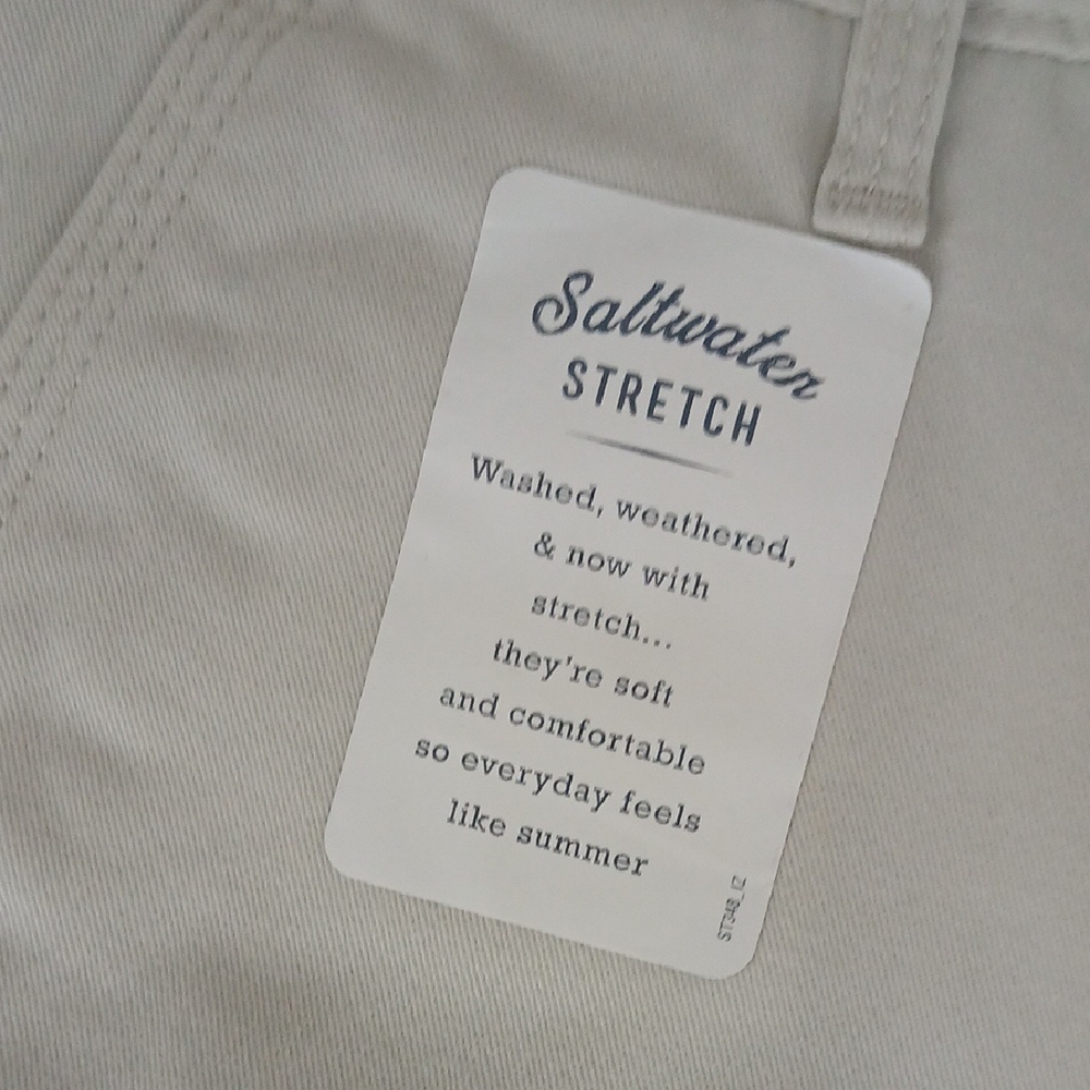 Izod Tan Flat Front Tailored Shorts - Picture 3 of 6